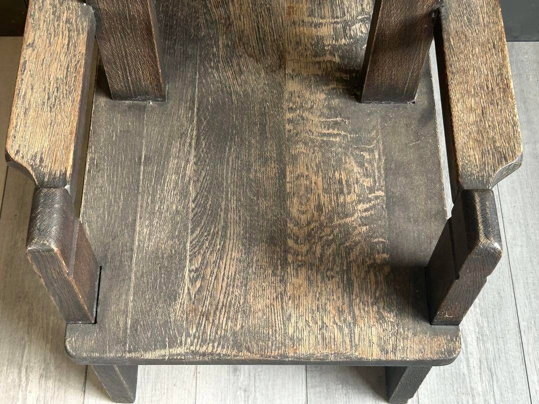 希少　oakshop オークショップ　オーク材　両側ハイバックチェア　英国　nH 希少 oakshop オークショップ オーク材 両側ハイバックチェア