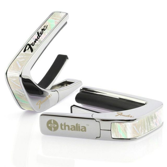 タリア カポ フェンダー ライセンスド モデル Thalia Capos カポタスト | Fender WHITE MOTHER OF PEARL w|Black Perine Logo 3種フレットパッド付属