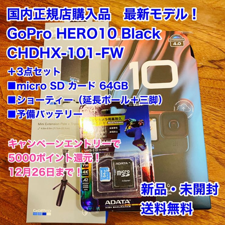 GoPro HERO10 Black CHDHX-101-FW 新品未開梱品