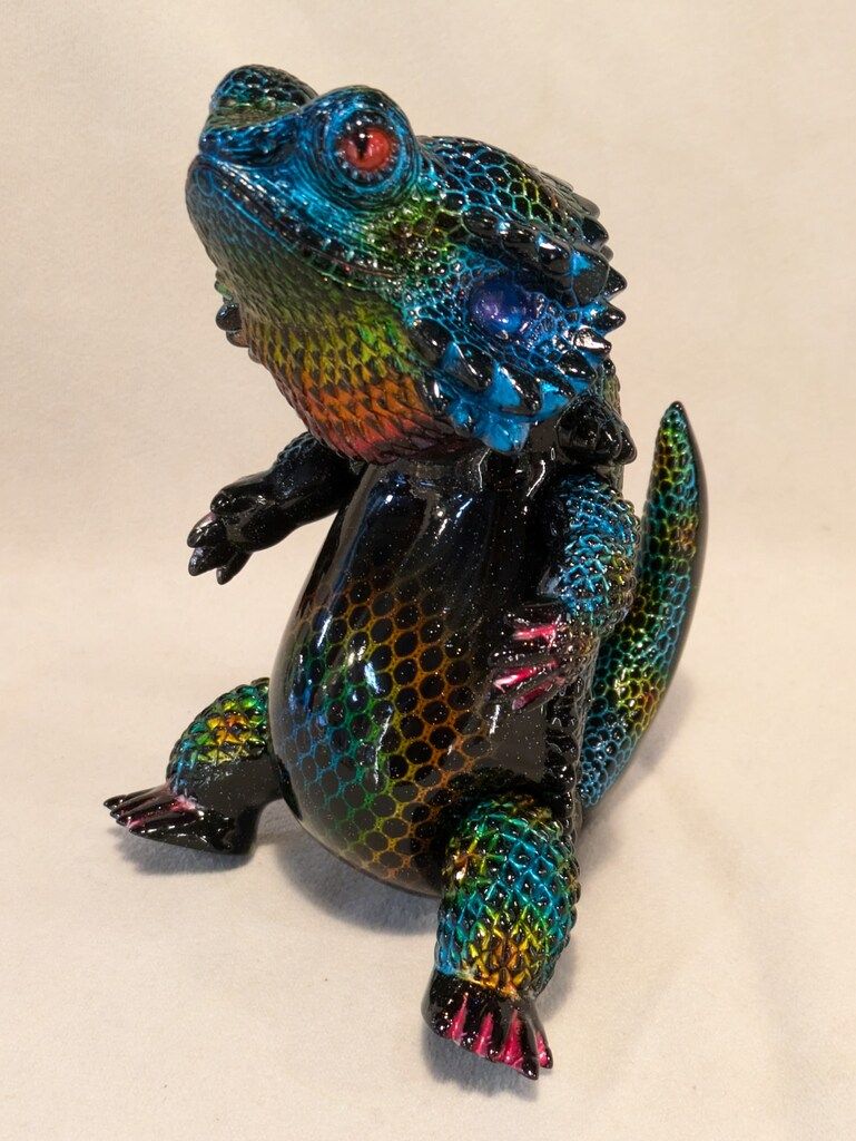 フトアゴン　ソフビ　斑紋ver1.2 ペインターネット ペインターネット フトアゴン 斑紋Ver1.2 激安大特価，得価