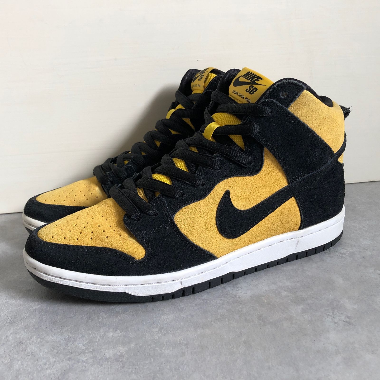 美品 NIKE SB DUNK HIGH PRO Maize and Black ダンク プロ ナイキ 