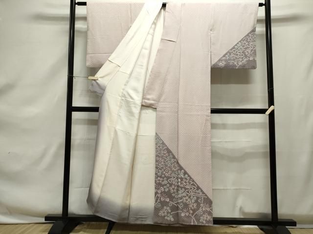 平和屋着物□訪問着 絞り 流水舞花文 正絹 逸品 CAAQ6119ze 平和屋着物