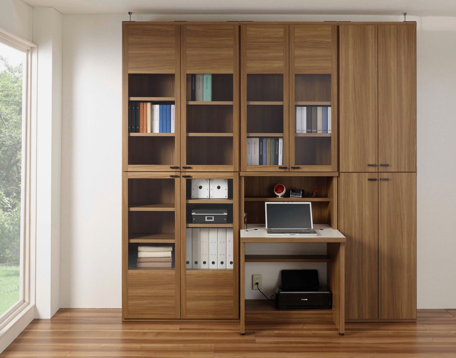 GFS-60 ホワイトウッド 幅60×高さ113cm リビングシェルフ フナモコ NEXPOTALLINN_EU