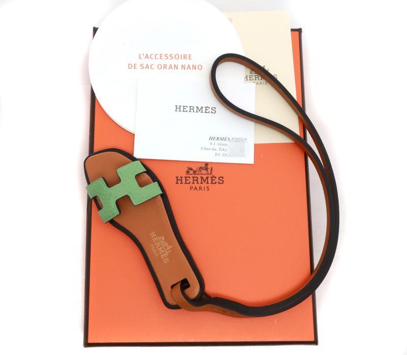 未使用 エルメス HERMES オラン ナノ チャーム サンダルモチーフ