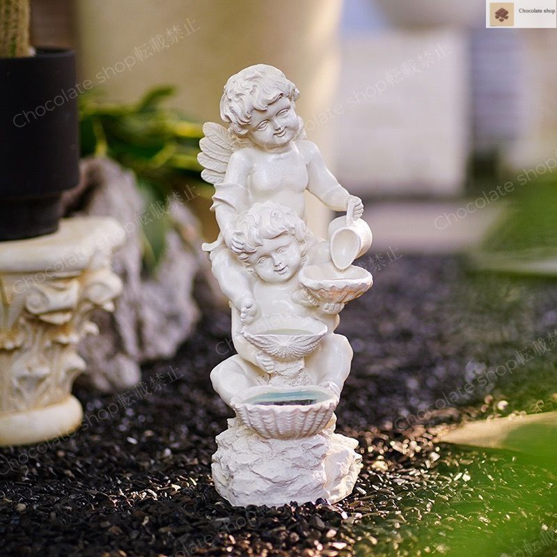 新品】エンジェル 噴水 天使 ガーデニング 雑貨 庭 置物 【公式通販】