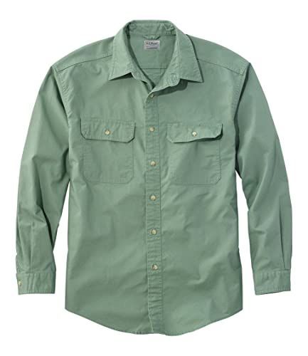 Size 2XL_Color Bay Leaf エルエルビーン メンズ サンウォッシュ キャンバス シャツ 長袖 ジャパン フィット XXLサイズ Bay Leaf グリーン １００００１０９２５
