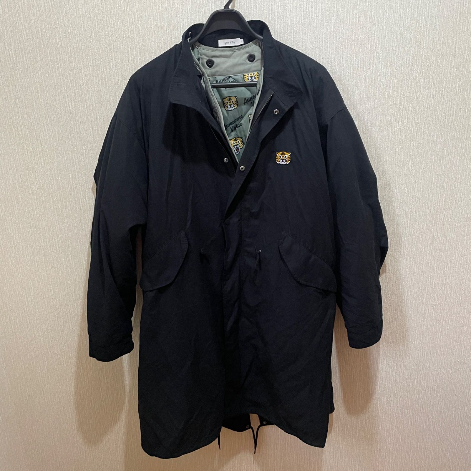新品未使用タグ付きgraniphグラニフオーサムタイガー3Way仕様アウター 大きいサイズ】グラニフ モッズコート オーサムタイガー ユニ