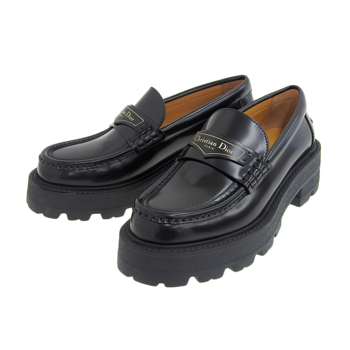 ディオール Dior Boy プラットフォーム ローファー KDB862ACA レディース ブラック Dior アパレル 小物