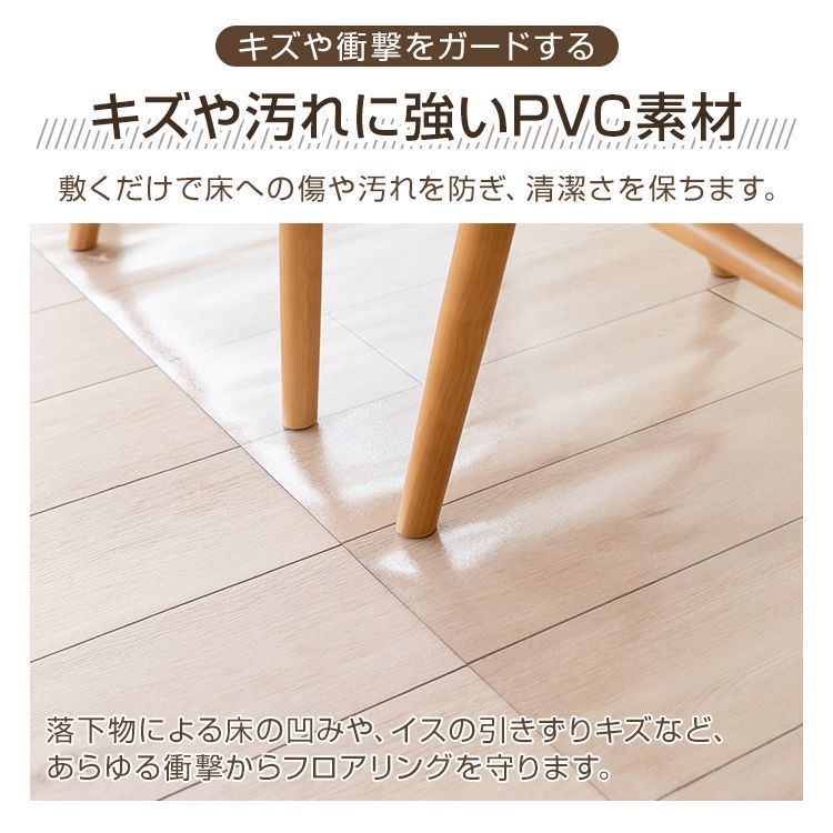 透明な キッチンマット 180cm 拭ける 透明 クリア おしゃれ 撥水 洗える 台所マット PVC 厚さ1.5mm