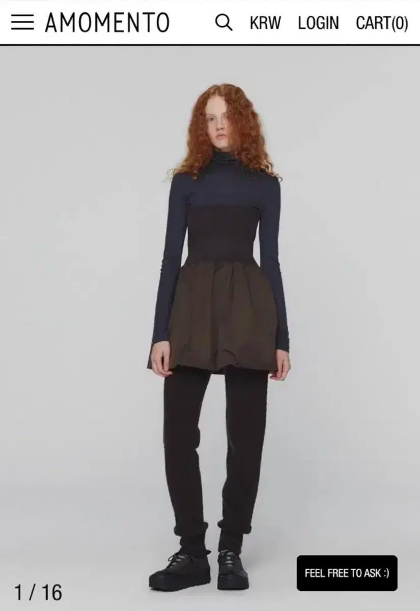 アモーメント ナイロン シャーリング ミニスカート アンド トップス