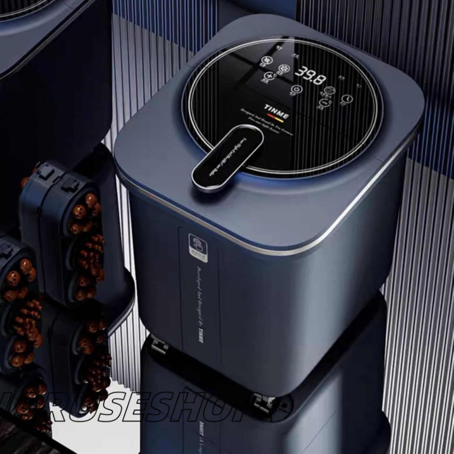 電動足湯桶 深型足湯器 足湯用バケツ フットバス電動足湯器 自動47℃保温加熱機能 自動加熱バブル機能 35℃～48℃の温度調節 急速加熱及び