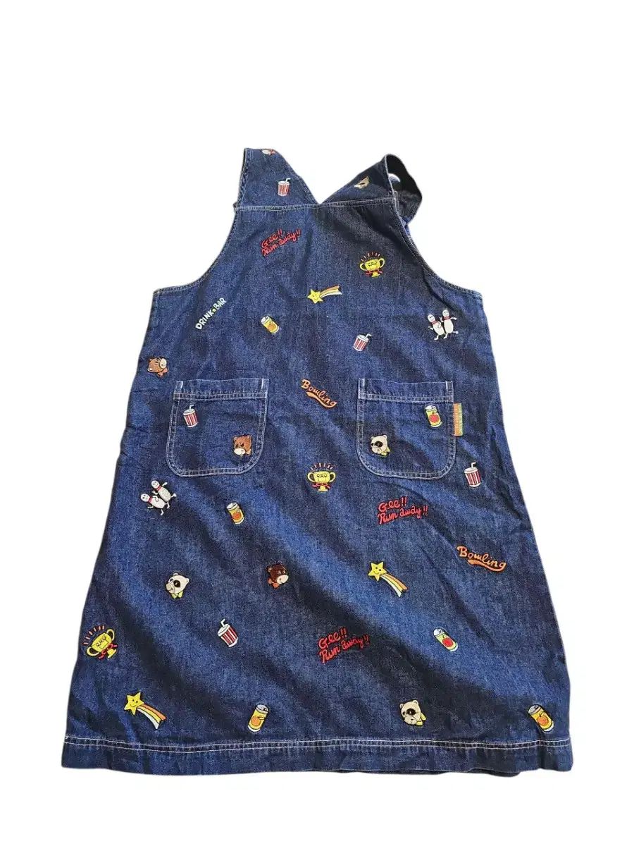 CASTELBAJAC 刺繍 デニム カステルバジャック ジャンパースカート バイ 