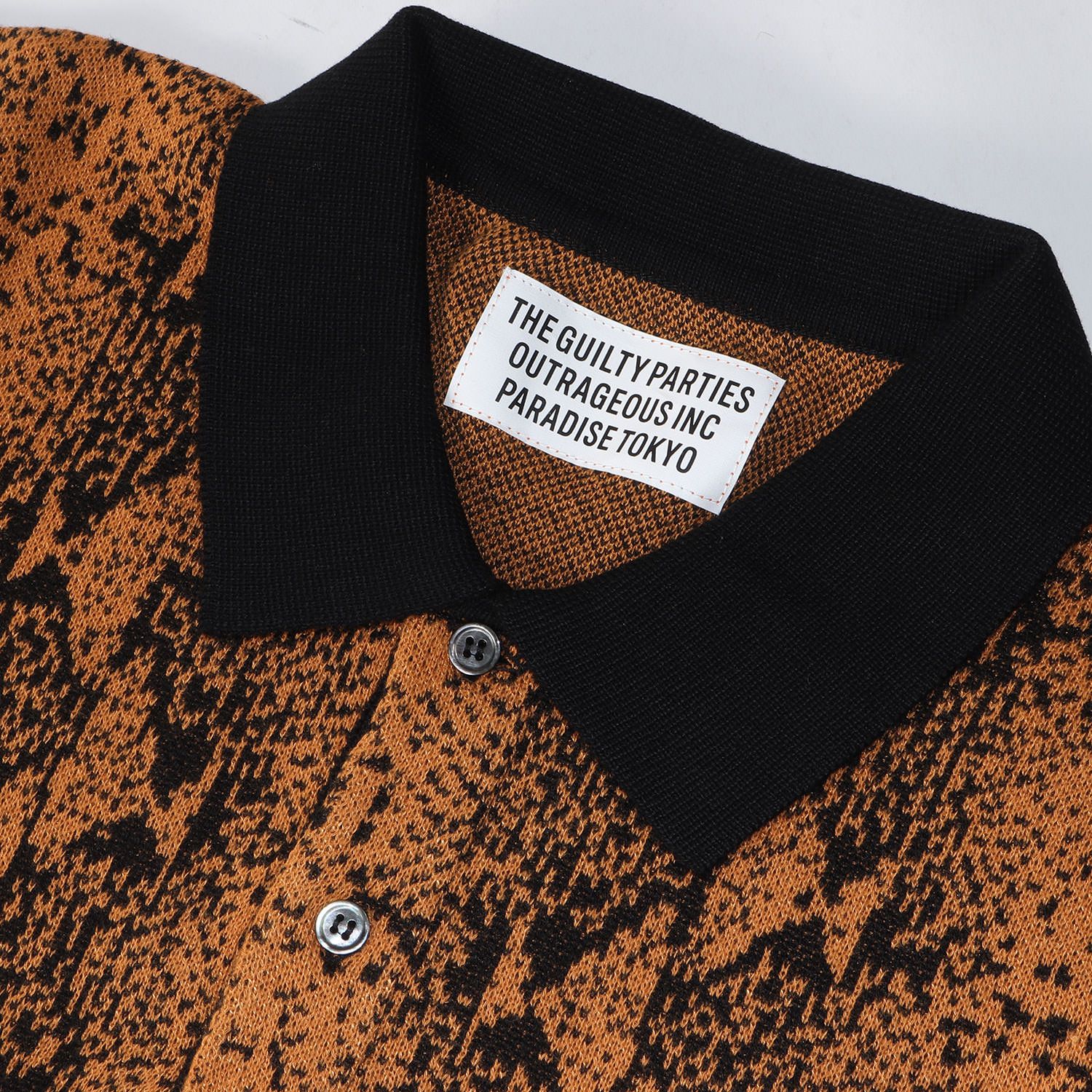 新品 WACKO MARIA ワコマリア ポロシャツ サイズ:L 23SS パイソン柄 