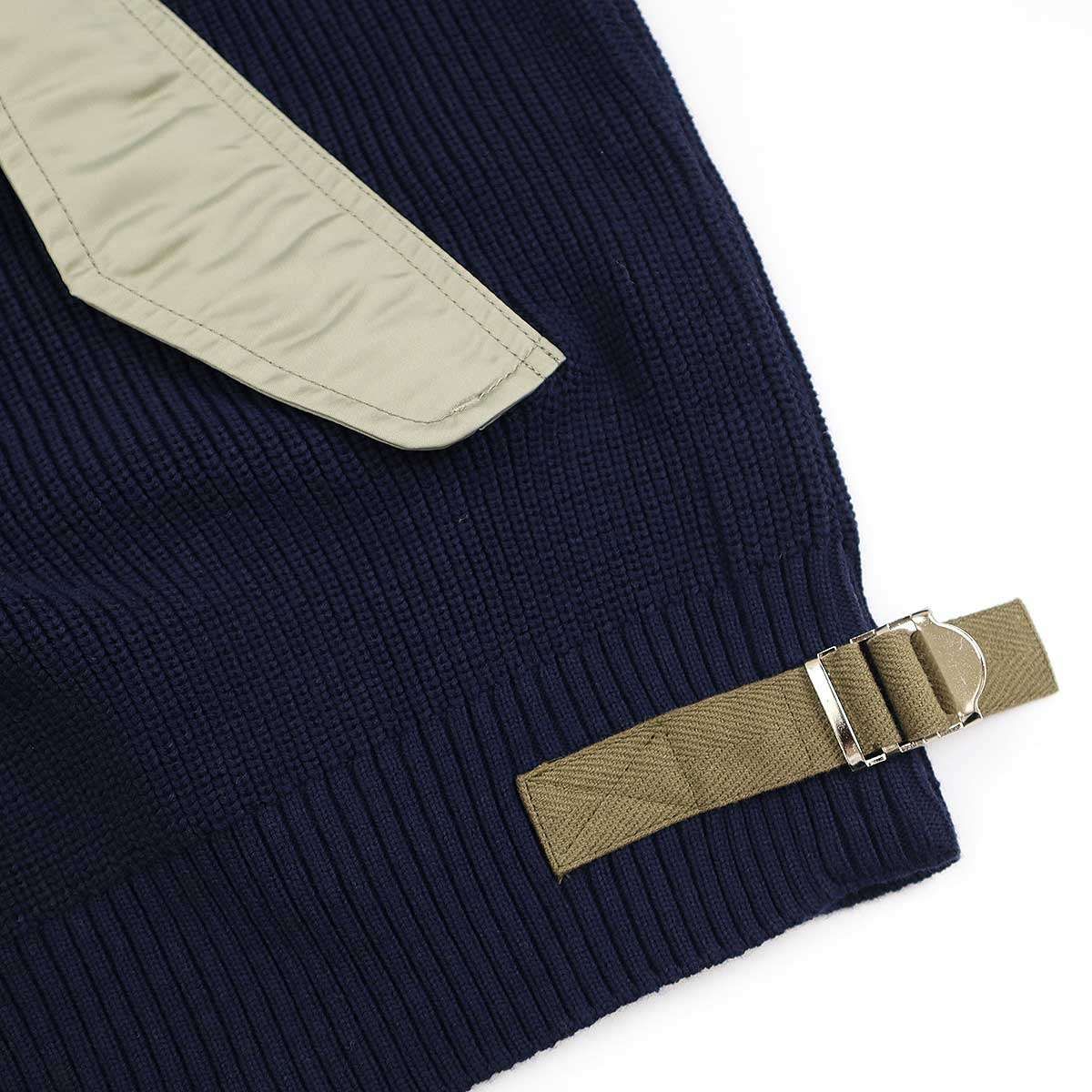 sacai サカイ 23SS Nylon Twill x Knit Pullover ナイロンツイルニット 