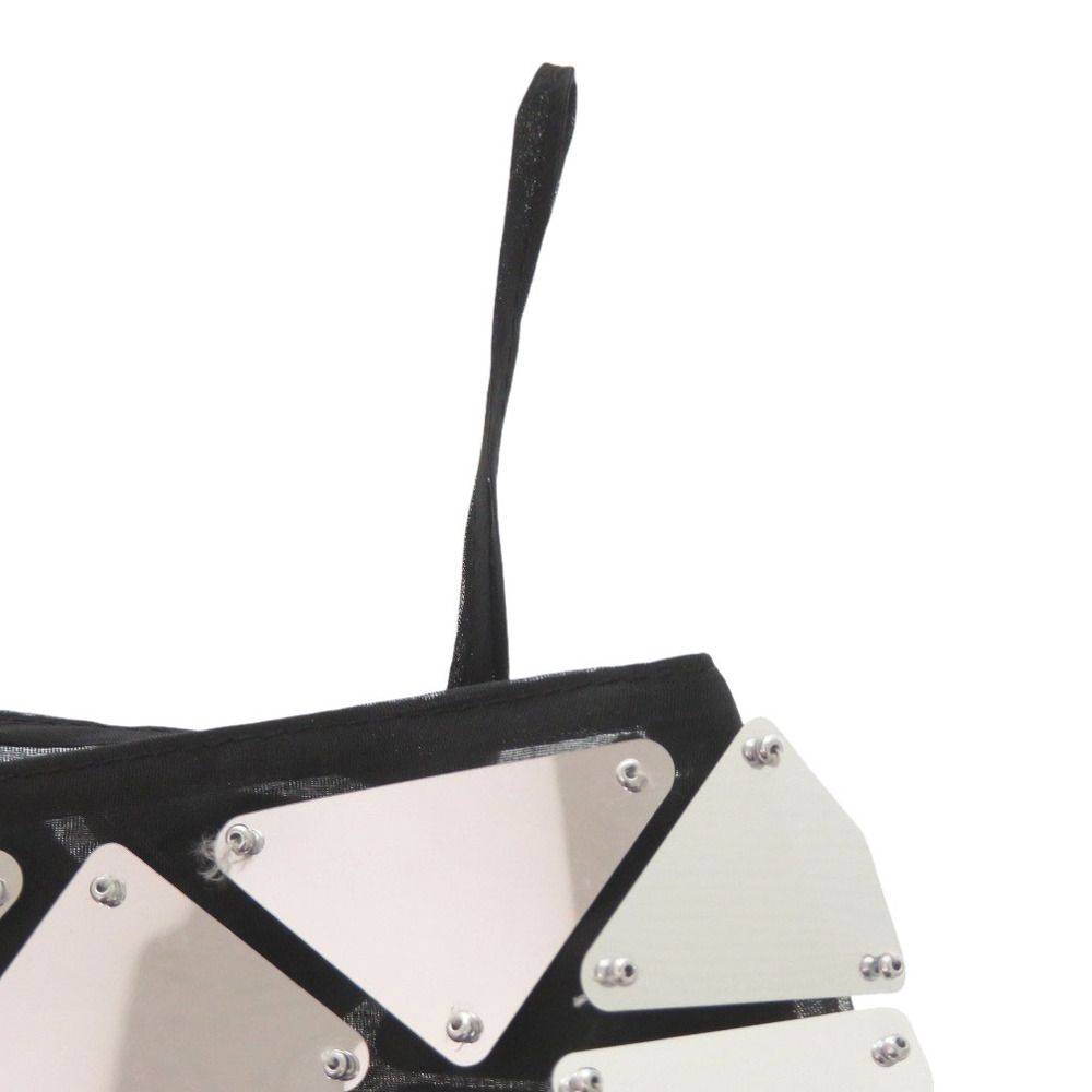 プラダ ミラーパネル P126UR S222 コットン シルバー ブラック ミニスカート 0333 PRADA USTAUSTRALIA_COM_AU