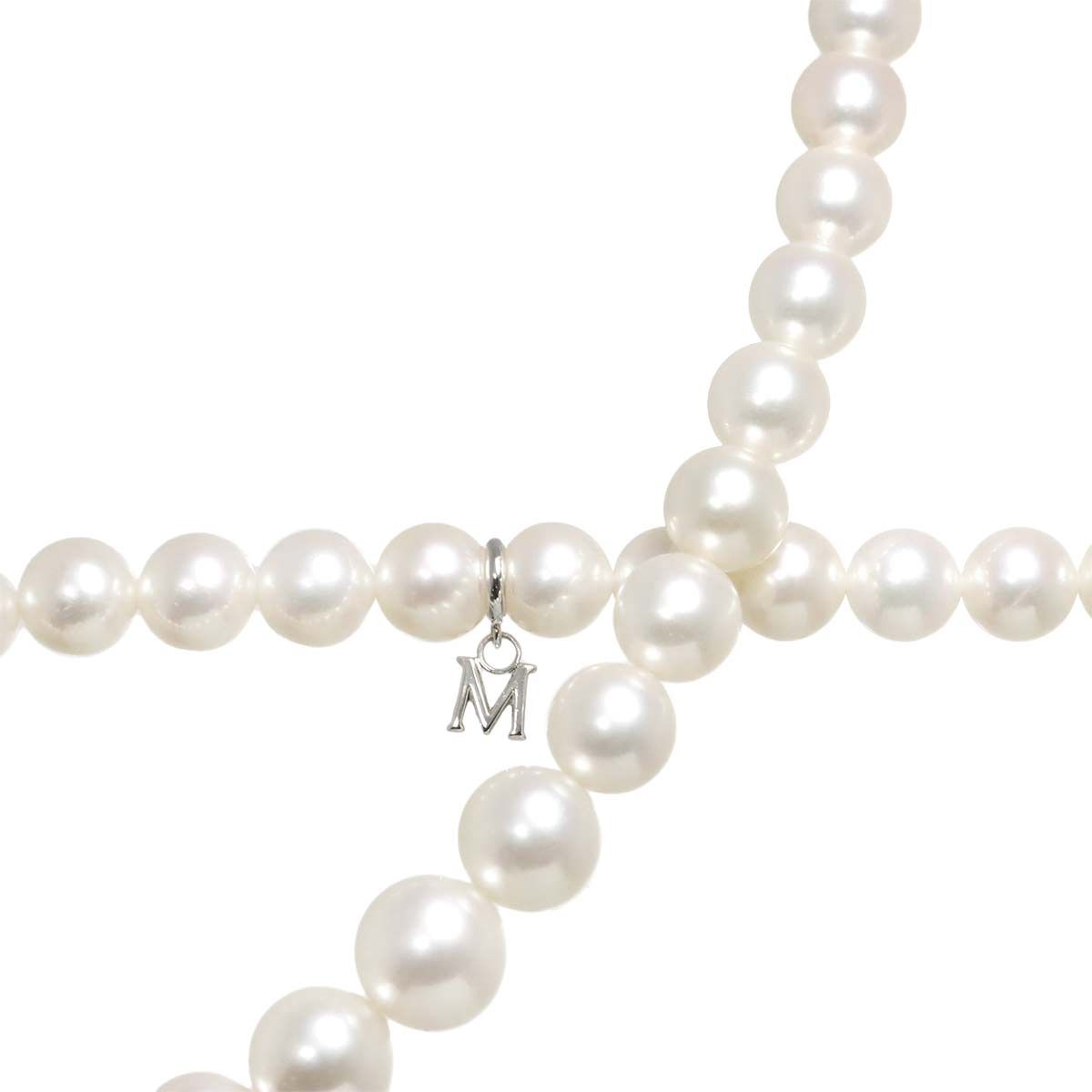 ミキモト MIKIMOTO アコヤ真珠 7.0-6.5mm ネックレス 42cm SV シルバー