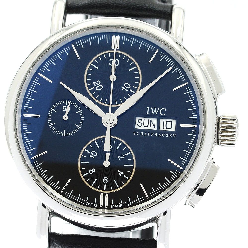 IWC IWC SCHAFFHAUSEN IW378303 ポートフィノ クロノグラフ デイデイト 自動巻き メンズ _889238