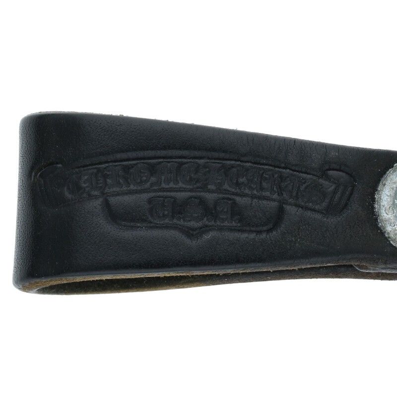 クロムハーツ BELT LOOP BSフレアボールボタンレザーベルトループ 中古