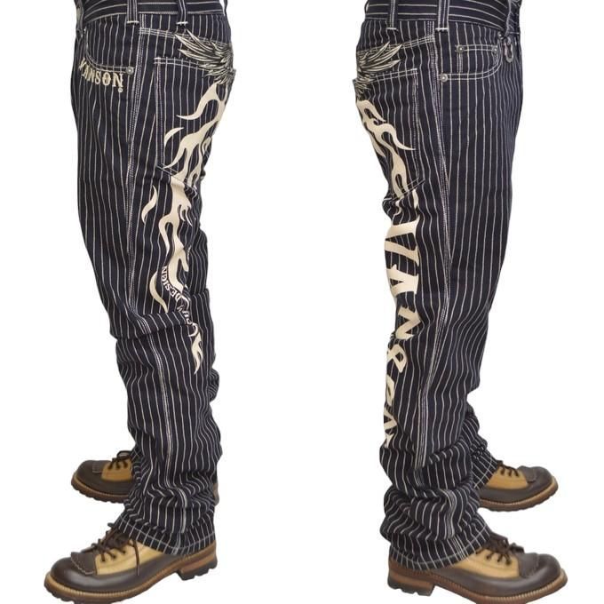 vanson ストライプデニムパンツ 32 vanson バンソン ストライプデニムパンツ VANSON(バンソン