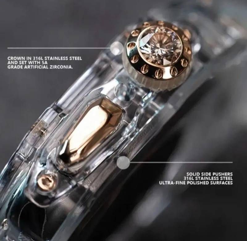 クリアローズ AppleWatchカバーケース 脱着 簡単 保護 カスタム ベルト ラバー バンド 49ｍｍ Ultra ウルトラ アップルウォッチ対応