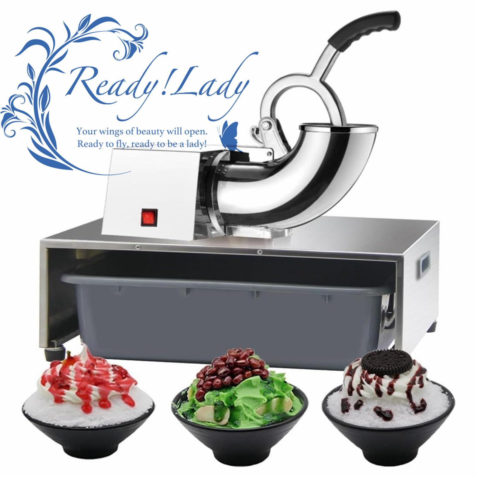 手動かき氷機 アイボリーと茶色 かき氷機 手動