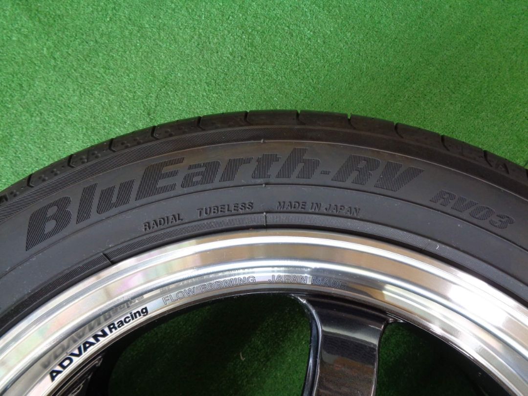 美品　アドバンレーシング　RG-D2　7J-18　5H114.3　+38　ブルーアースRV-03　225/50R18　中古セット　神奈川県