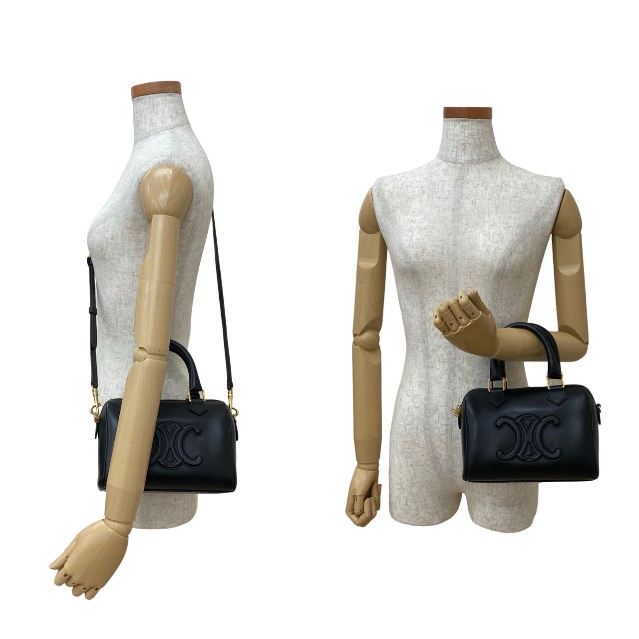 未使用保管品 CELINE セリーヌ キュイル トリオンフ ロゴ レザー