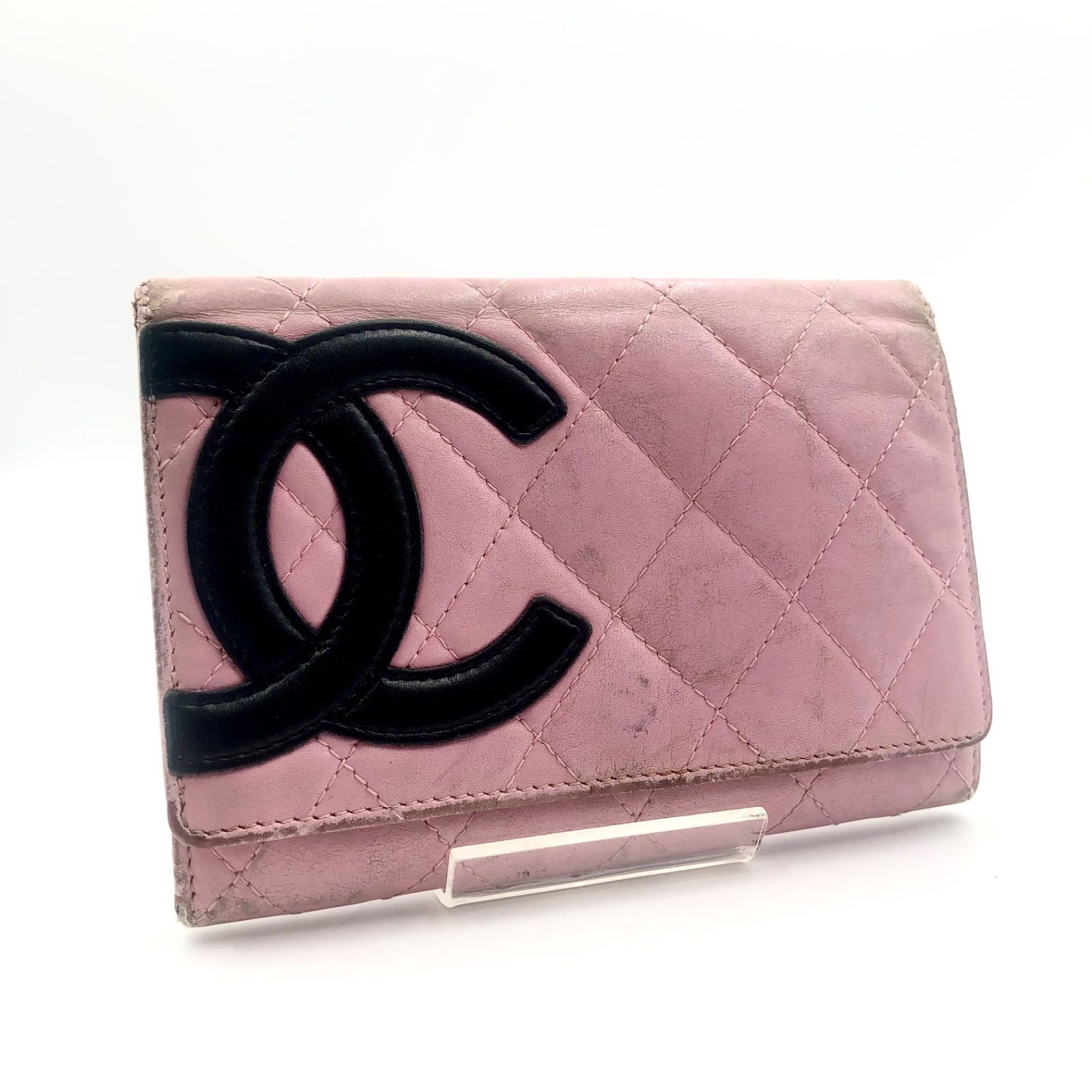 CHANEL シャネル カンボンライン 二つ折り財布 ココマーク