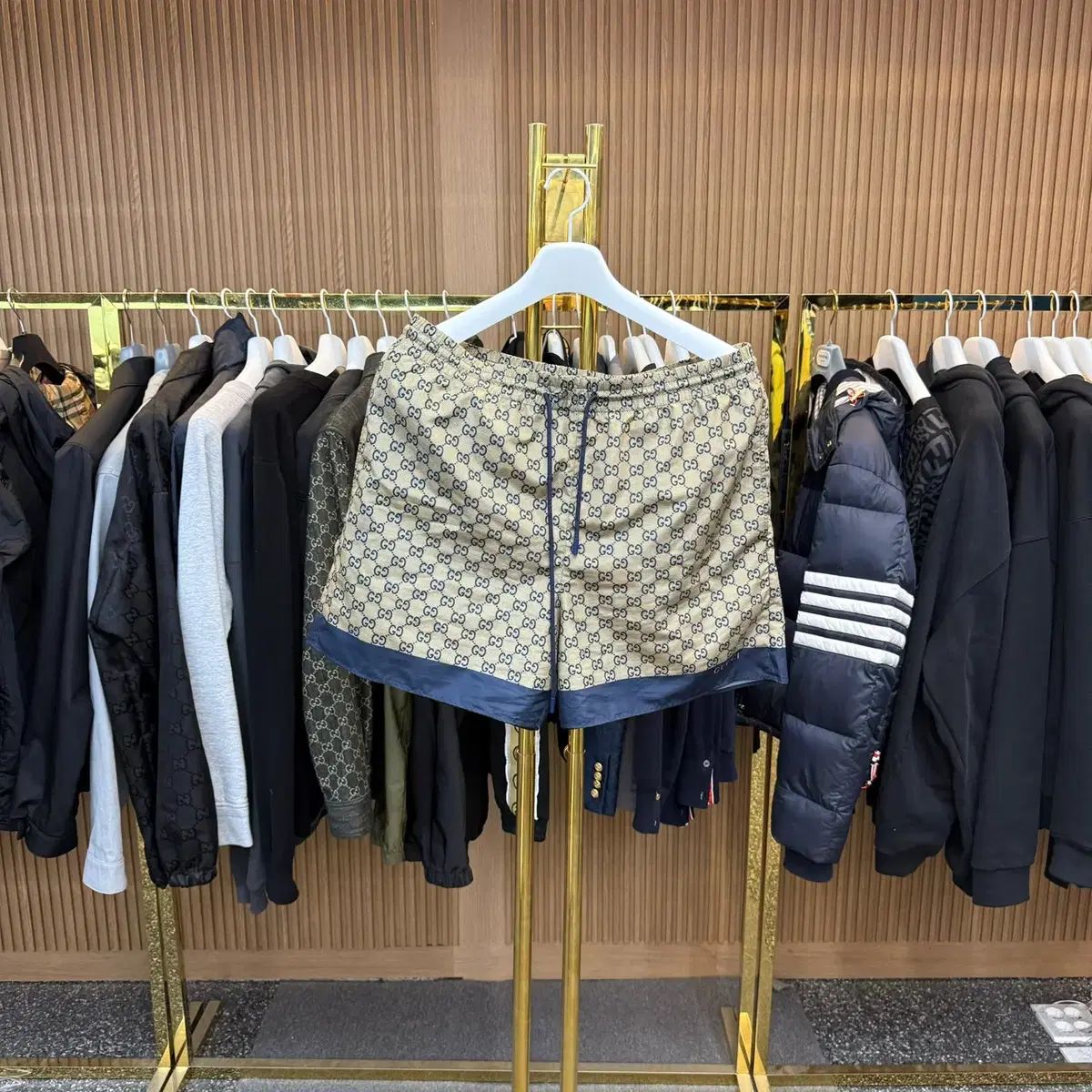 52 サイズ GUCCI グッチ プリント ポプリン テック スイム パンツ