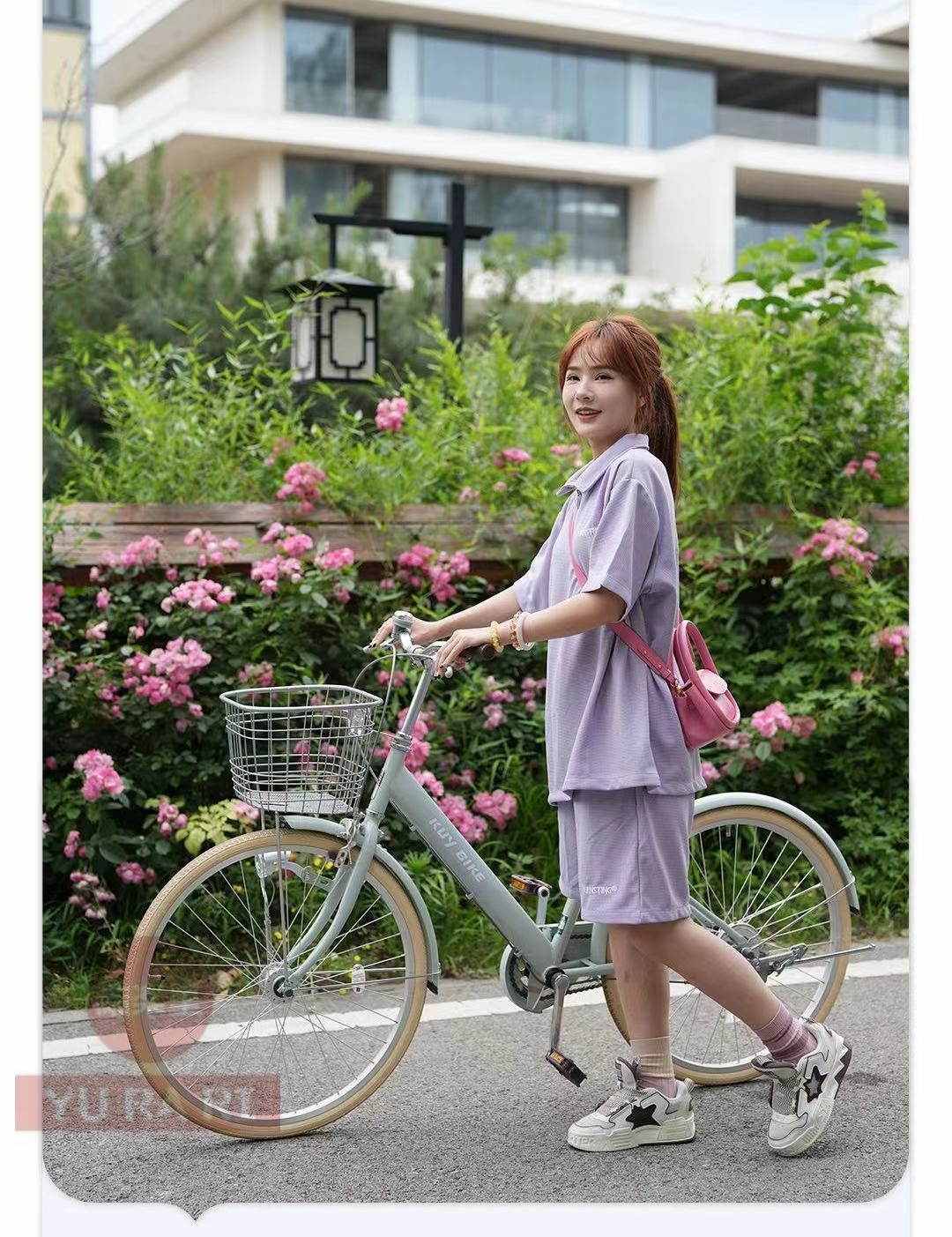 22インチ自転車 前かご付き