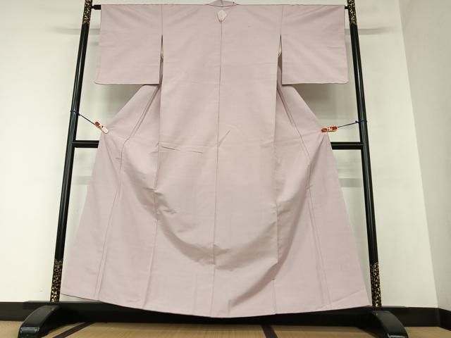 平和屋着物○上質な紬 色無地 薄柿色 正絹 逸品 未使用 AAAZ0063zg