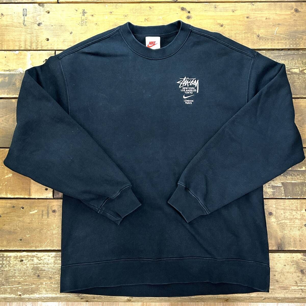 STUSSY Nike ブラック トレーナー NIKE STUSSY コラボ スウェット 
