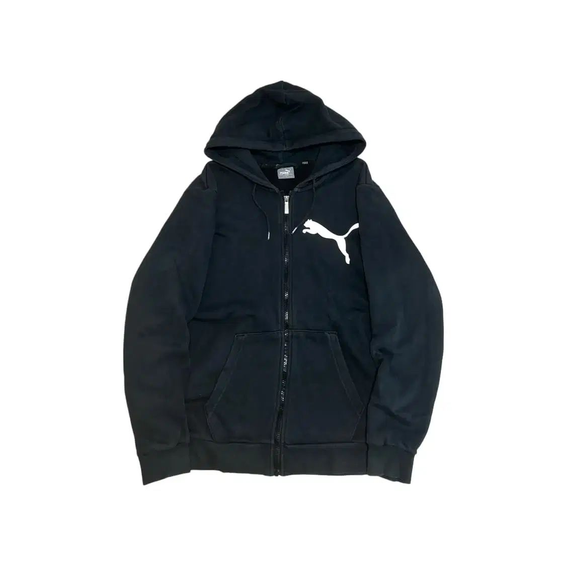 PUMA(プーマ) ビッグロゴ オールドスクール フード ジップアップ 黒