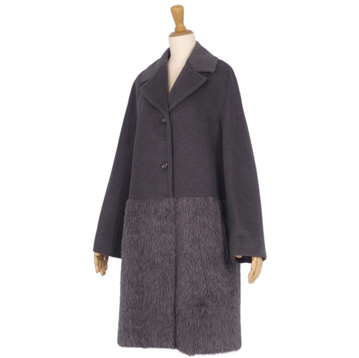 美品 マックスマーラ Max Mara STUDIO コート ロングコート ウー 
