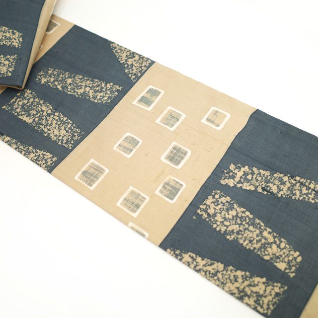 名古屋帯 なごや帯 中古 リサイクル 正絹 作家物 落款 A879-16 レディース 