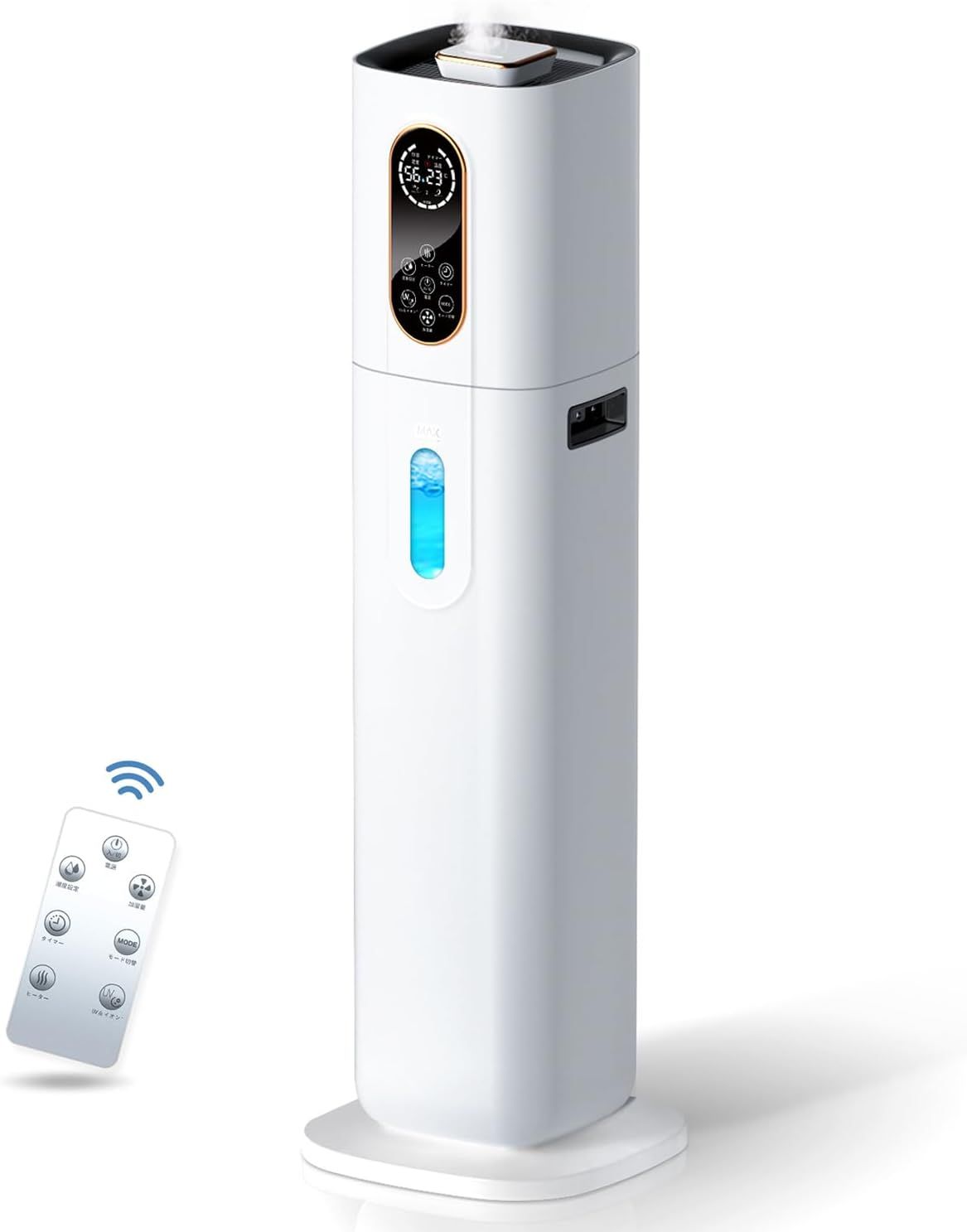 【冬新登場 AIスマート u0026 知能恒湿】 加湿器 大容量 ハイブリッド式 9L AI湿度調整 加熱式加湿器 超音波 タワー型 アロマ対応 空気清浄付 静音 省エネ 4重除菌 マイナスイオン 銀イオン抗菌