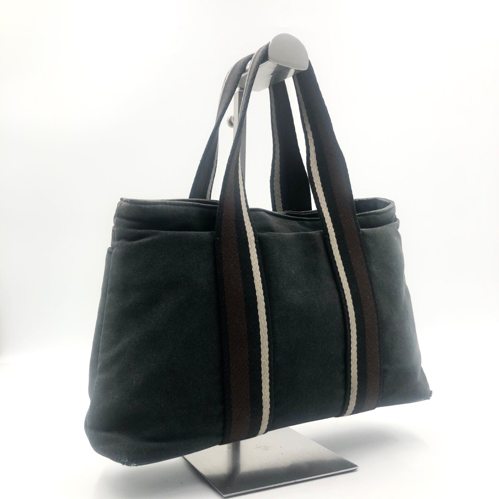 HERMES エルメス トロカホリゾンタルPM トートバッグ コットントワル地