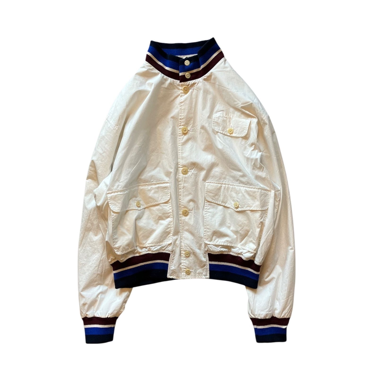 90s 香港製ラルフローレン リネン バルスター ボンバー ジャケットPOLO