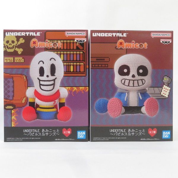 中古 未開封品 あみこっと UNDERTALE パピルス＆サンズ 2体