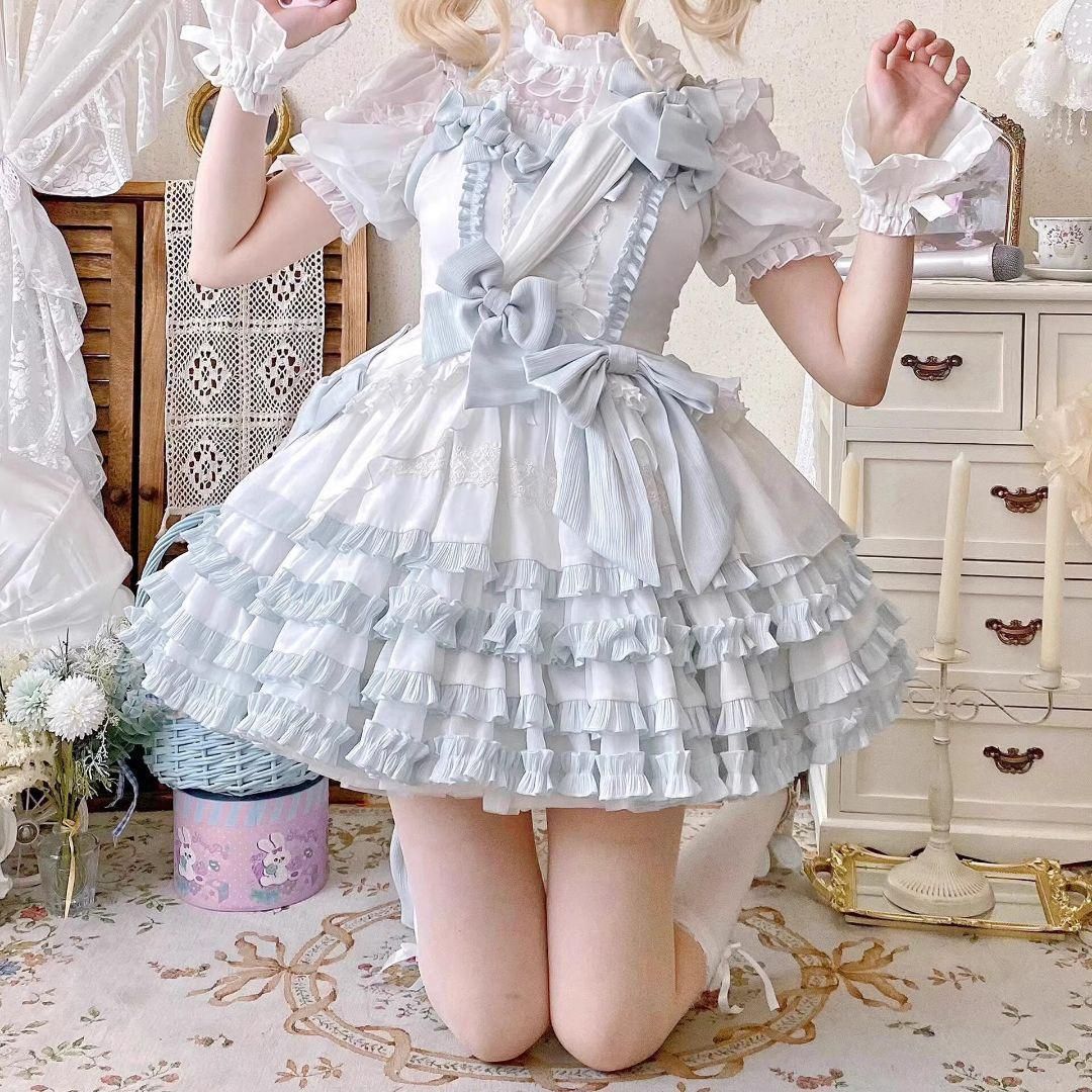 LT-94 豪華姫系 lolita 可愛 レトロ風 オリジナル 洋服 ロリータ ワンピース 美しい刺繍