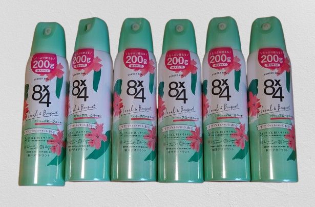 8×4 パウダースプレー 特大サイズ200g フレッシュフローラル 6本セット