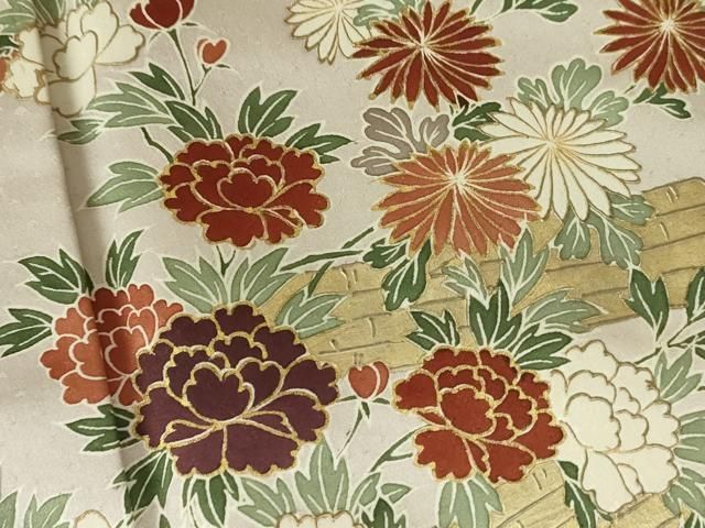 平和屋着物□訪問着 花筏文 暈し染め 金彩 正絹 逸品 DAAR1697qp  