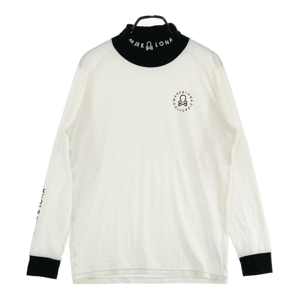 サイズ：48 MARK&LONA マークアンドロナ 2024年 長袖ハイネックTシャツ 起毛  ホワイト系 [240101450938] ゴルフウェア メンズ ストスト サイズ：48 MARK&LONA マークアンドロナ 2024年 長袖ハイネックT