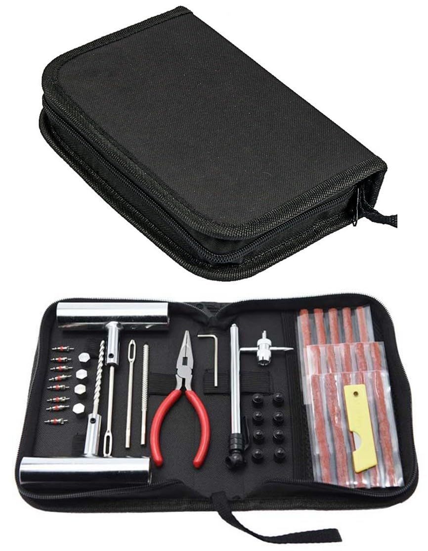 自動車ツール,多目的オートツールキット | レンチ タイヤ修理ツール ポータブル 緊急時整備用 自動車 バイク トラック キャンピン カー用ツールキット  - 自動車修理ツール 24ピース,レンチ タイヤ修理ツール ポータブル 緊急時整備用 自動車 バイク トラック カー工具 ... カー用ツールキット, 自動車修理ツール 24ピース, トラック バイク ボート キャンピングカー タイヤ キャンプ オートバイ 建設