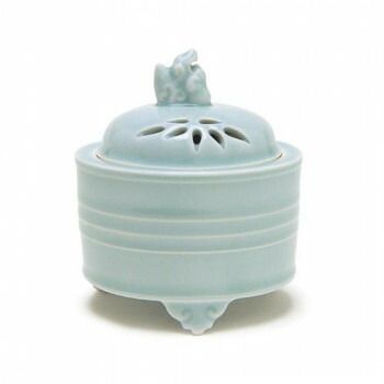 日本香堂 香炉 青磁 竹筒型 有田焼 79123
