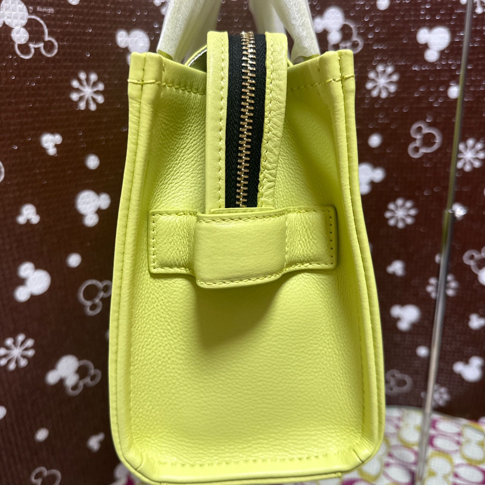 MARC JACOBSレザー ミニ トートバッグ shadow lime 330 - www