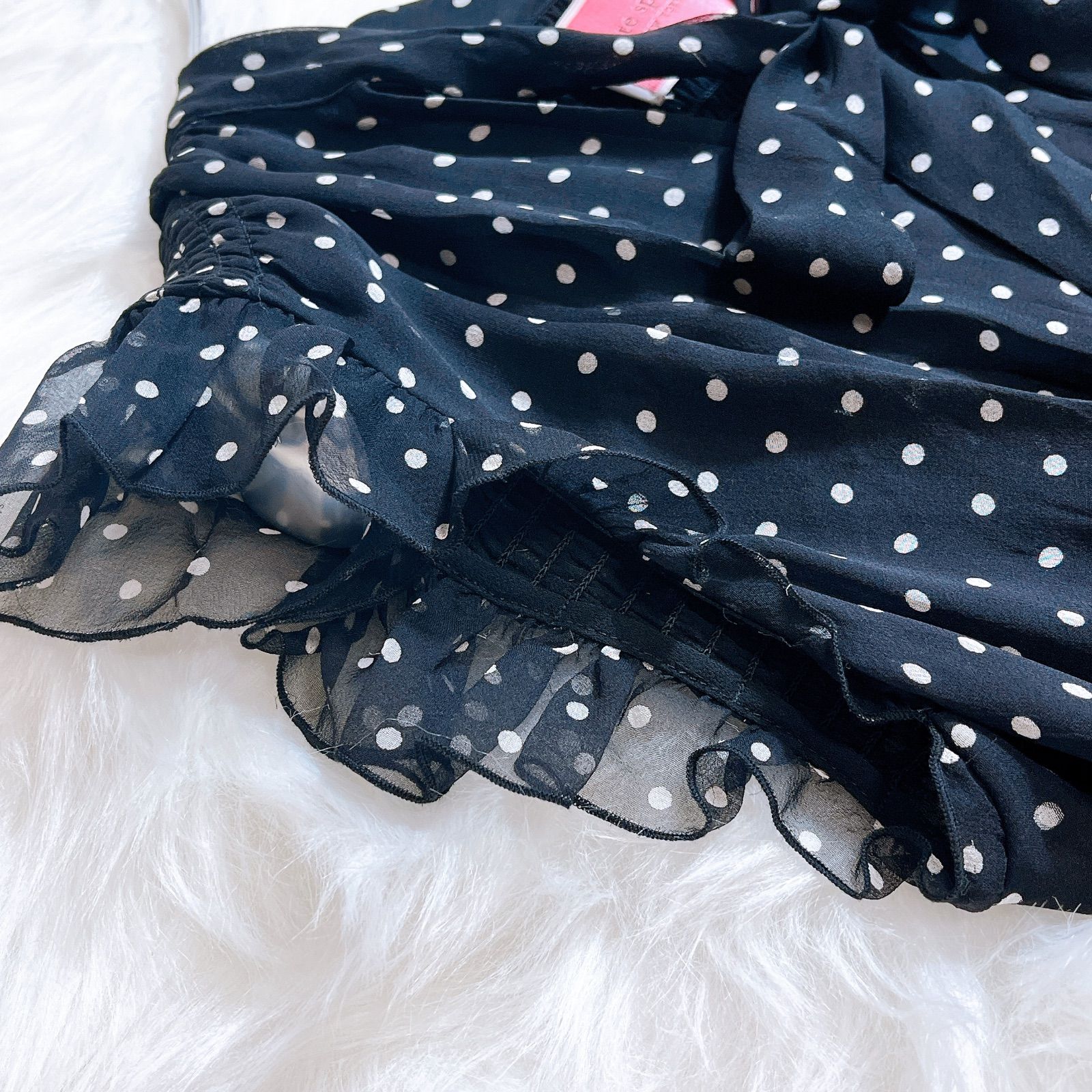 kate spade ケイトスペード ドット ノースリーブ ワンピース ネイビー kate spade ケイトスペード ドット ノースリーブ ワンピース