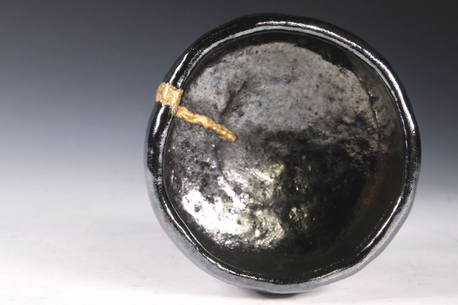 小川篁作 黒楽茶碗 11.5cm 共箱 茶道具 唐物 骨董 古美術 楾 Y85