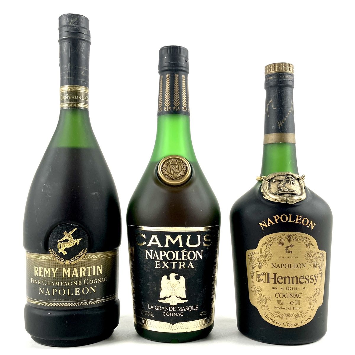 3本 REMY MARTIN CAMUS Hennessy コニャック ブランデー セット 【古酒