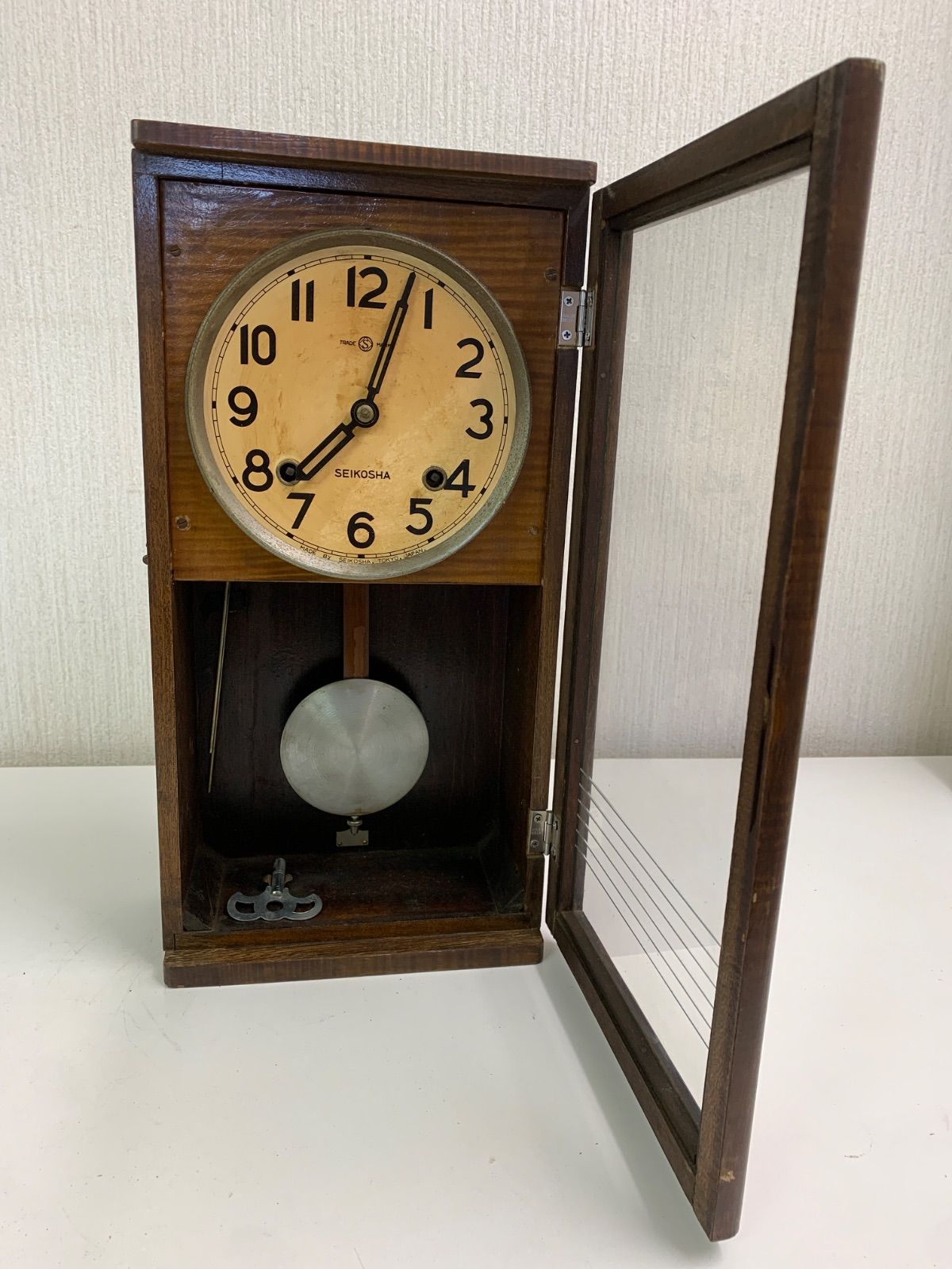 振り子時計 精工舎 アンティーク ジャンク フォロー割対象商品】ジャンク品 精工舎 SEIKOSHA 振り子時計